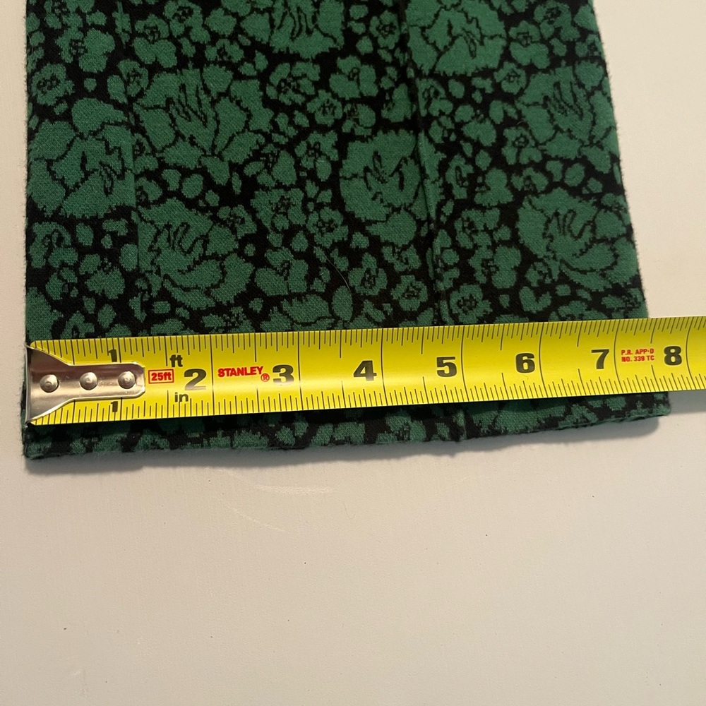 Philosophy Women's Pull On Point Knit Green and Black Floral Pants Medium - Picture 6 of 8